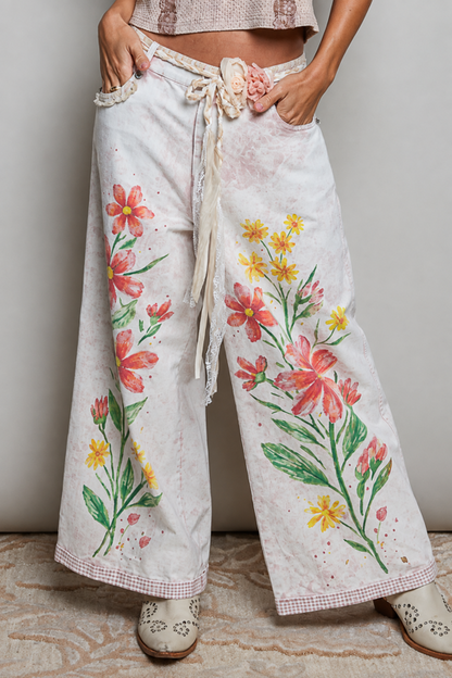 Printed Petals Pant